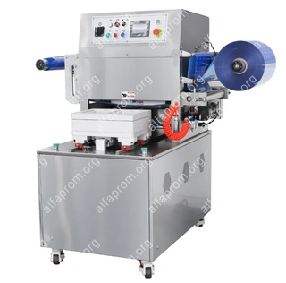 Полуавтоматический запайщик лотков (4 лотка,210*148*40) HVT-550M/4 (нерж., СКИН)