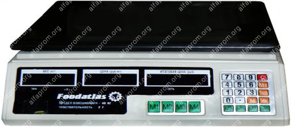 Торговые весы Foodatlas 40кг/2гр ВТ-40С